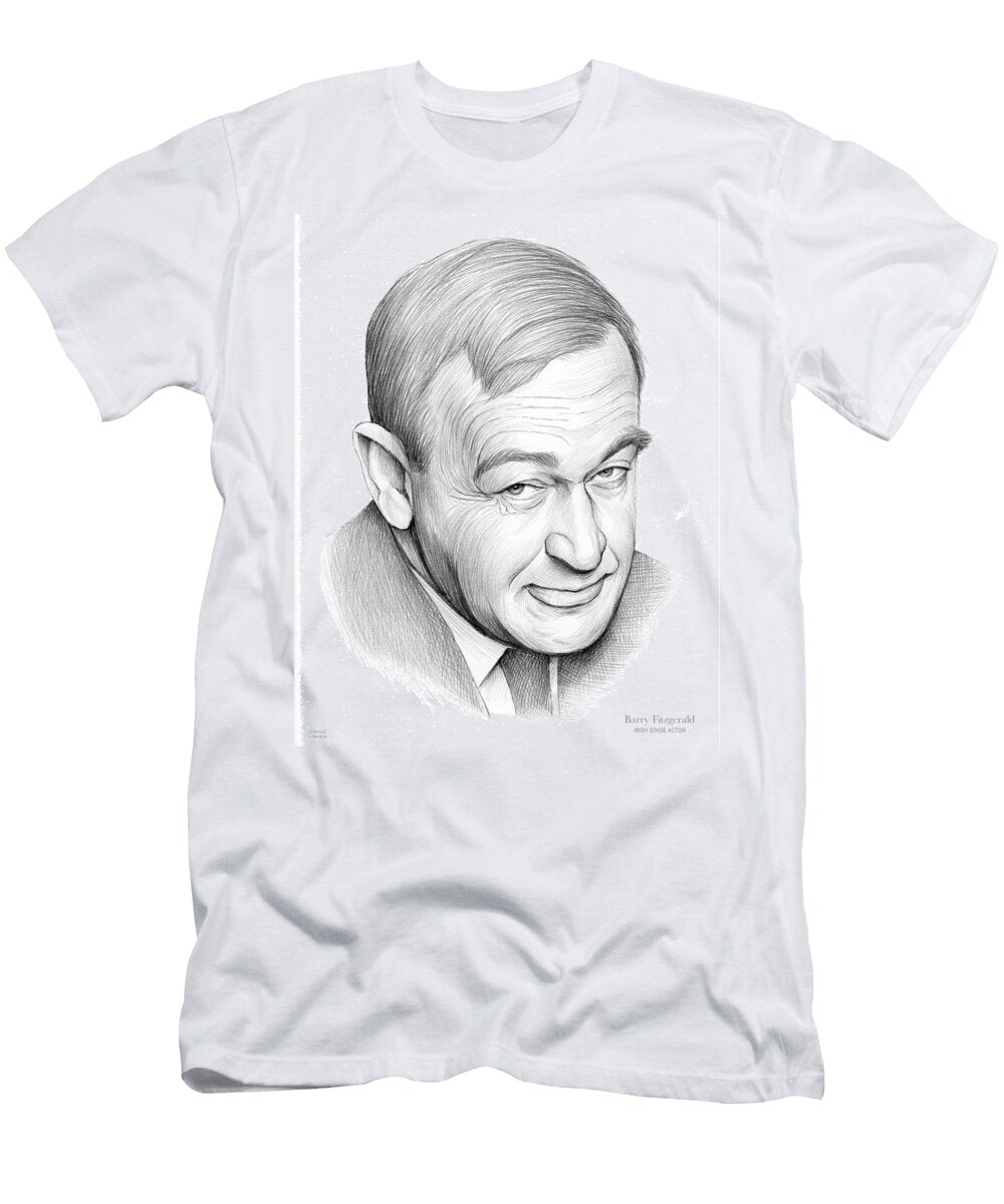 Barry Fitzgerald Portrait Drawing Greg Joens T-Shirt