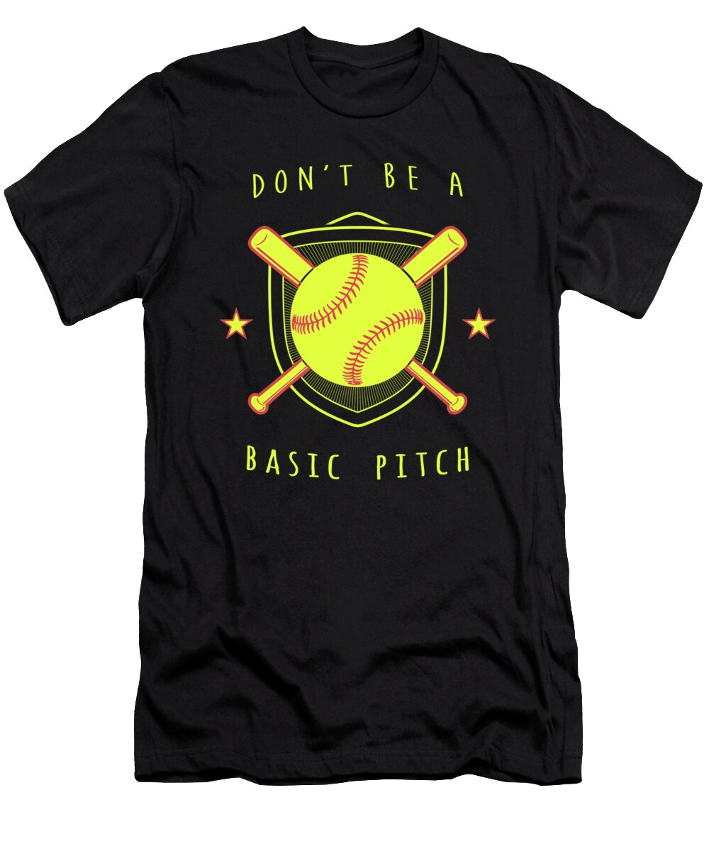 Baseball Dont Be a Basic Pitch Jacob Zelazny T-Shirt