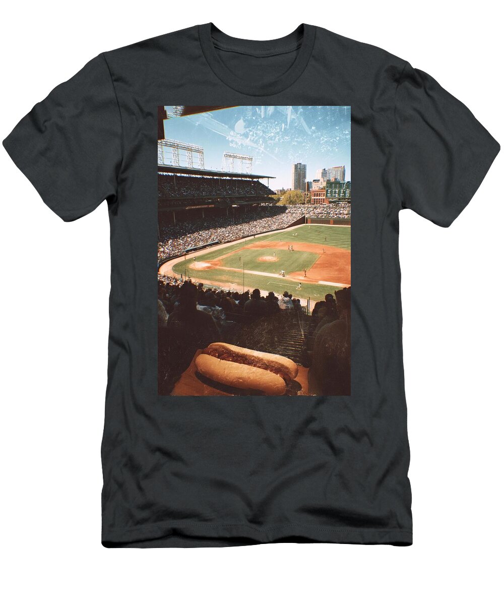Baseball Game with Hotdog View Hot Dog Nathanael Ruiz T-Shirt