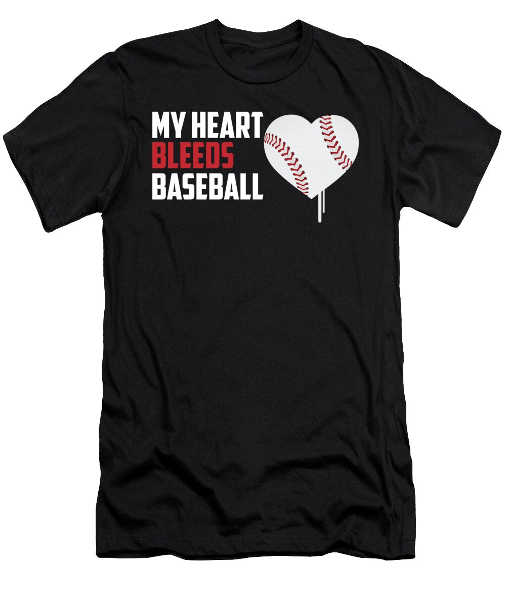 Baseball My Heart Bleeds for Baseball Jacob Zelazny T-Shirt