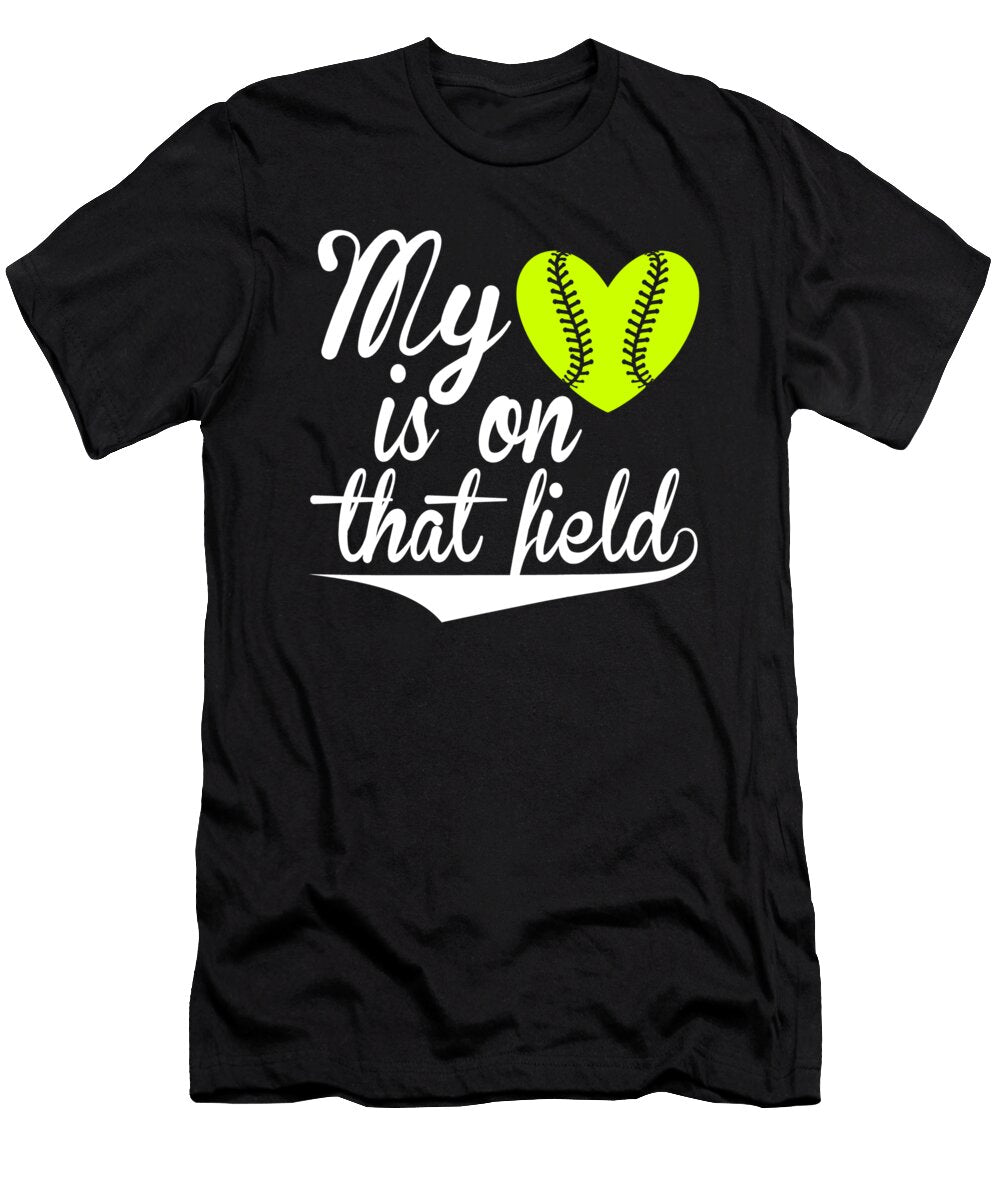 Baseball My Heart Is on That Field Jacob Zelazny T-Shirt