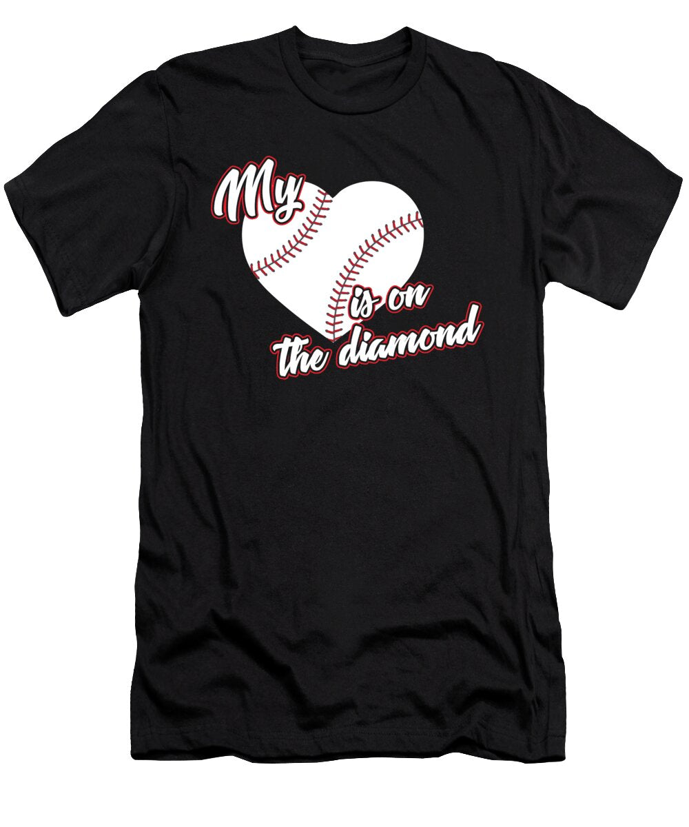 Baseball My Heart Is on the Diamond Jacob Zelazny T-Shirt