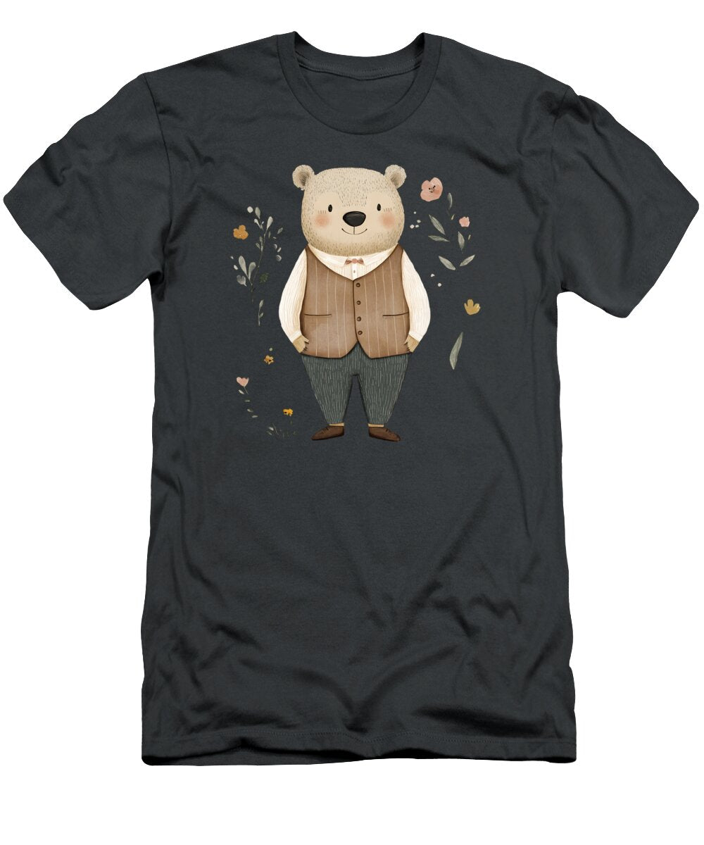 Be Brave Be Kind Be You Nursery Bear Art Sj Stalter T-Shirt
