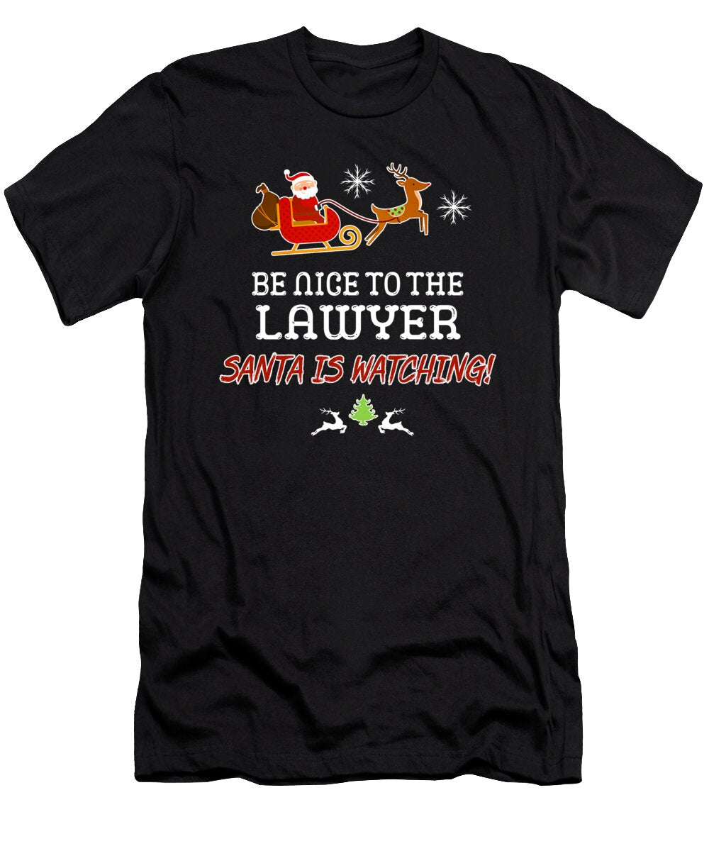 Be Nice to the Lawyer Santa Is Watching Jacob Zelazny T-Shirt