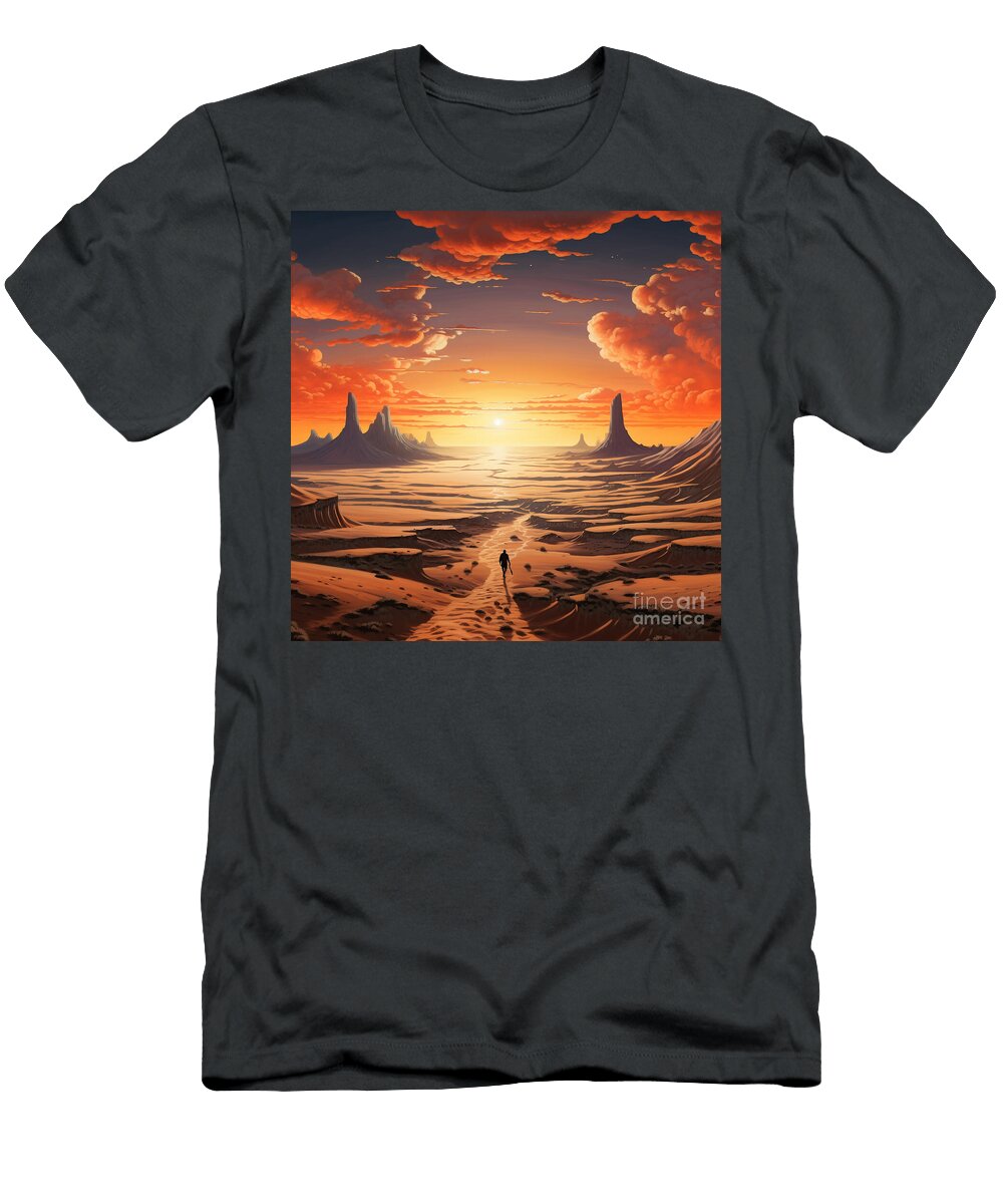 Be with Me in the Desert Sunset Desert Scenery Athree Royalstars T-Shirt