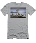 Beach Driftwood Sculpture on Vancouver Island Randall Nyhof T-Shirt