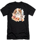 Beagle Puppy Dog Watercolor Floral Heidi Joyce T-Shirt