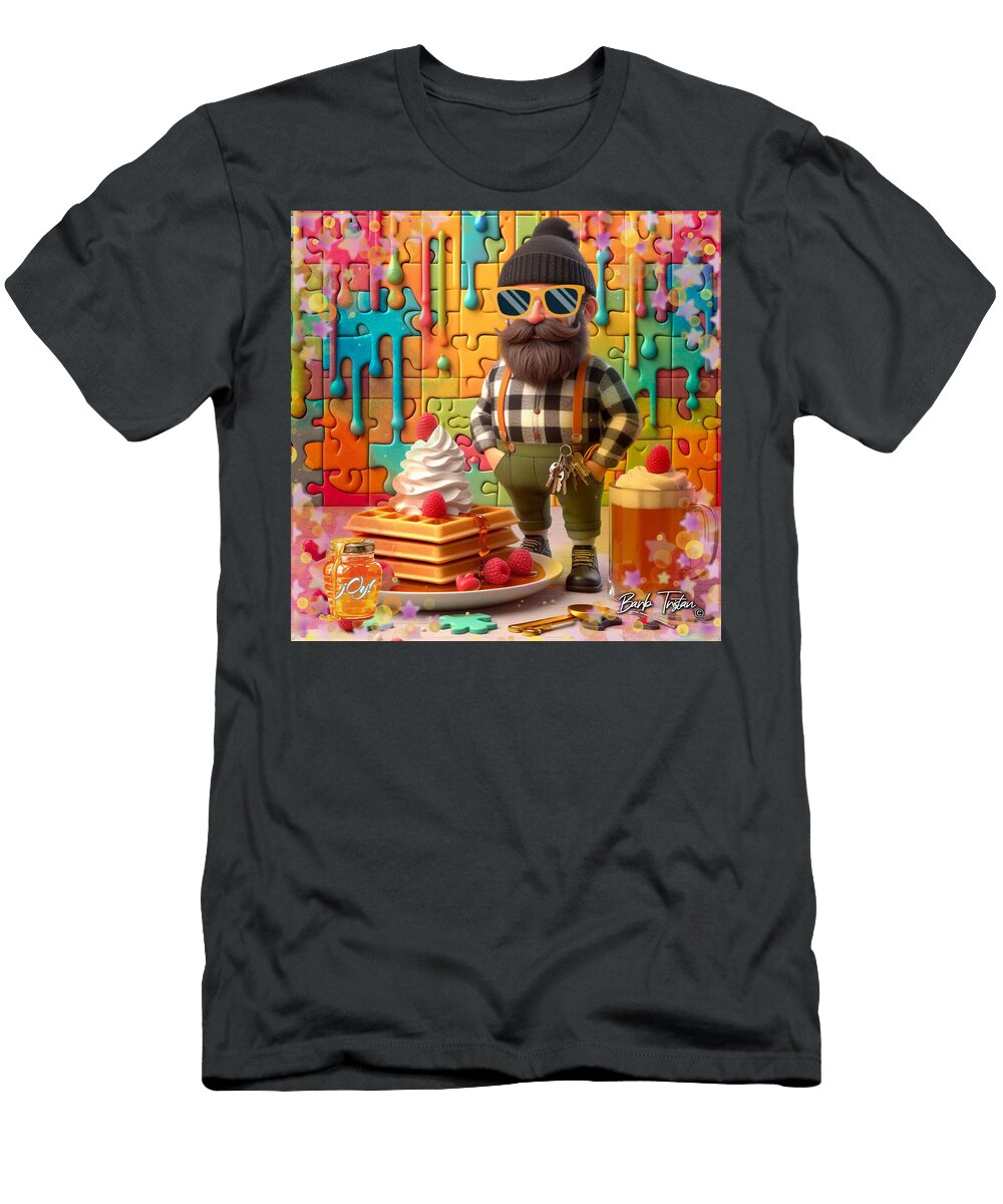 Beardy Man with Waffles Barbara Tristan T-Shirt