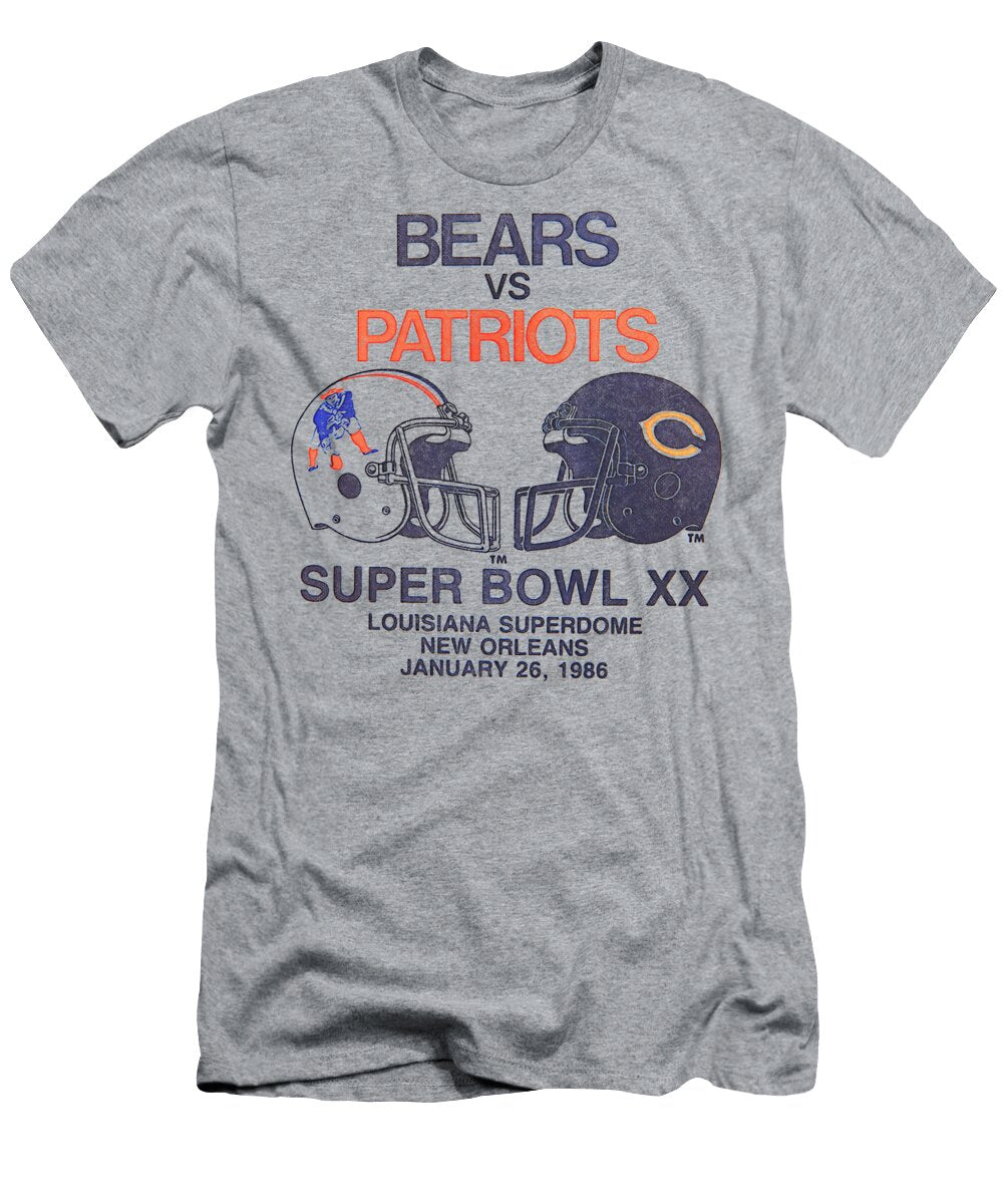 Bears Vs Patriots 86 Vintage Faded Look Design T Jackson Joel T-Shirt