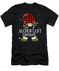 Beautiful Accountant Gnome Buffalo Plaid Matching Family Christmas Retro Vintage Ezone Prints T-Shirt