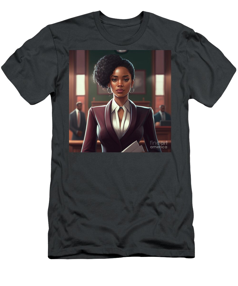 Beautiful Black Female Lawyer Youniverse Art T-Shirt