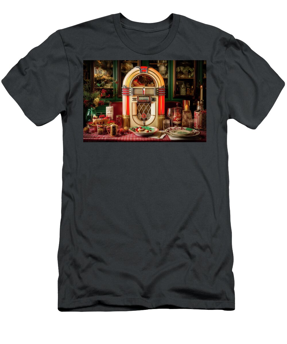 Beautiful Jukebox in Christmas Setting Garry Gay T-Shirt