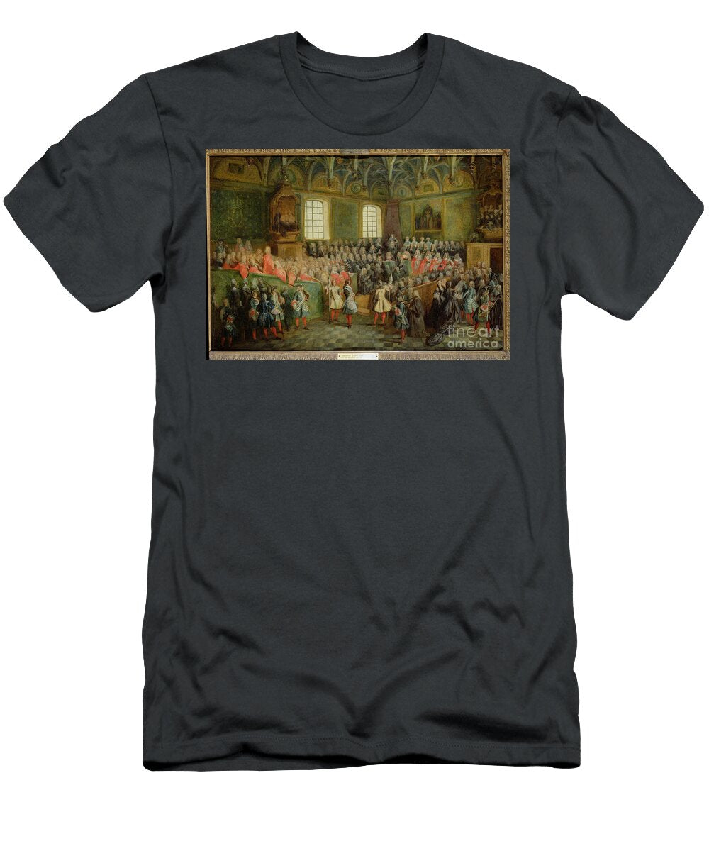 Bed of Justice Held in the Parliament At the Majority of Louis Xv Nicolas Lancret T-Shirt