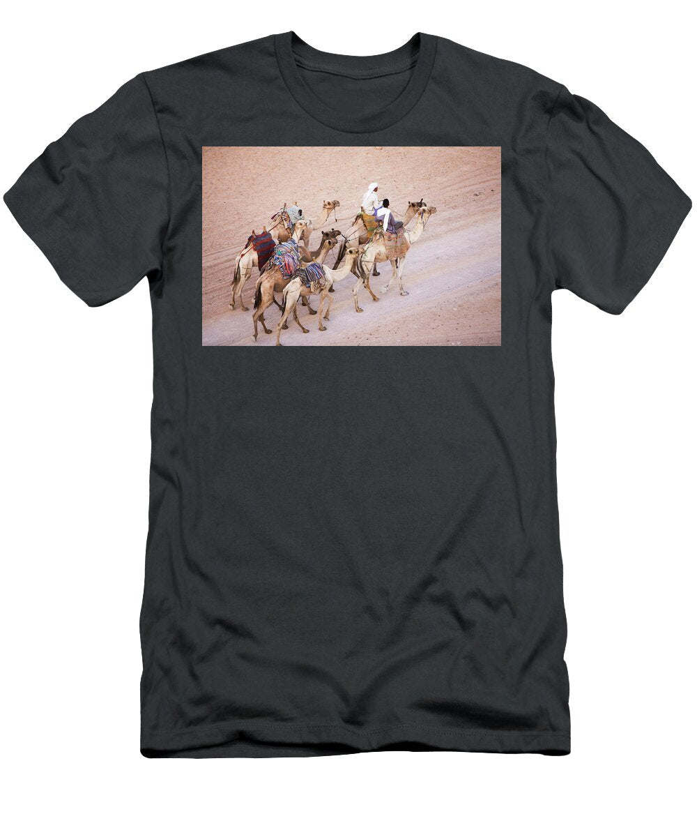 Bedouins with Their Camels in the Sinai Desert Near Dahab Ashley Cooper Natureplcom T-Shirt
