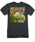 Bee on White Flower Blossoms Mario G Rivera T-Shirt