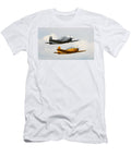 Beechcraft T 34 Mentor a Navy and Air Force Trainer Formation Fl Bruce Beck T-Shirt