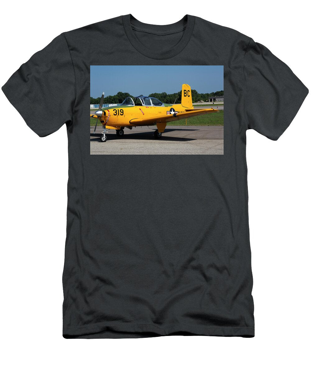 Beechcraft T 34 Mentor a Navy Trainer Sitting on the Tarmac At O Bruce Beck T-Shirt