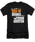 Beer Drinker with Fishing Addiction Jacob Zelazny T-Shirt