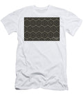 Beige and Black Geometric Line Shape Pattern Petite Pattern Minimal Graphic Designs T-Shirt