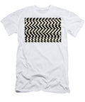 Beige and Black Retro Chevron Stripe Pattern Petite Pattern Minimal Graphic Designs T-Shirt