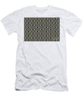 Beige and Black Vertical Stripe Diamond Pattern Petite Pattern Minimal Graphic Designs T-Shirt