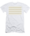 Beige and White Striped Chevron Ripple Pattern Petite Pattern Minimal Graphic Designs T-Shirt