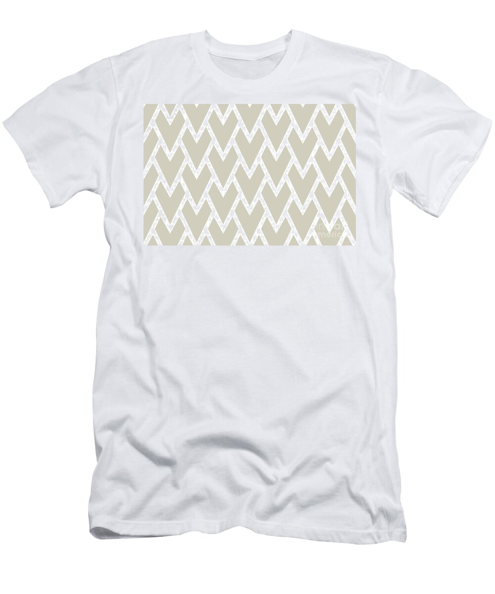 Beige and White Tessellation Line Pattern 17 Pairs De 2022 Trending Color Bay Salt Det642 Petite Pattern Minimal Graphic Designs T-Shirt