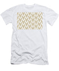 Beige and White Tessellation Line Pattern 17 Petite Pattern Minimal Graphic Designs T-Shirt