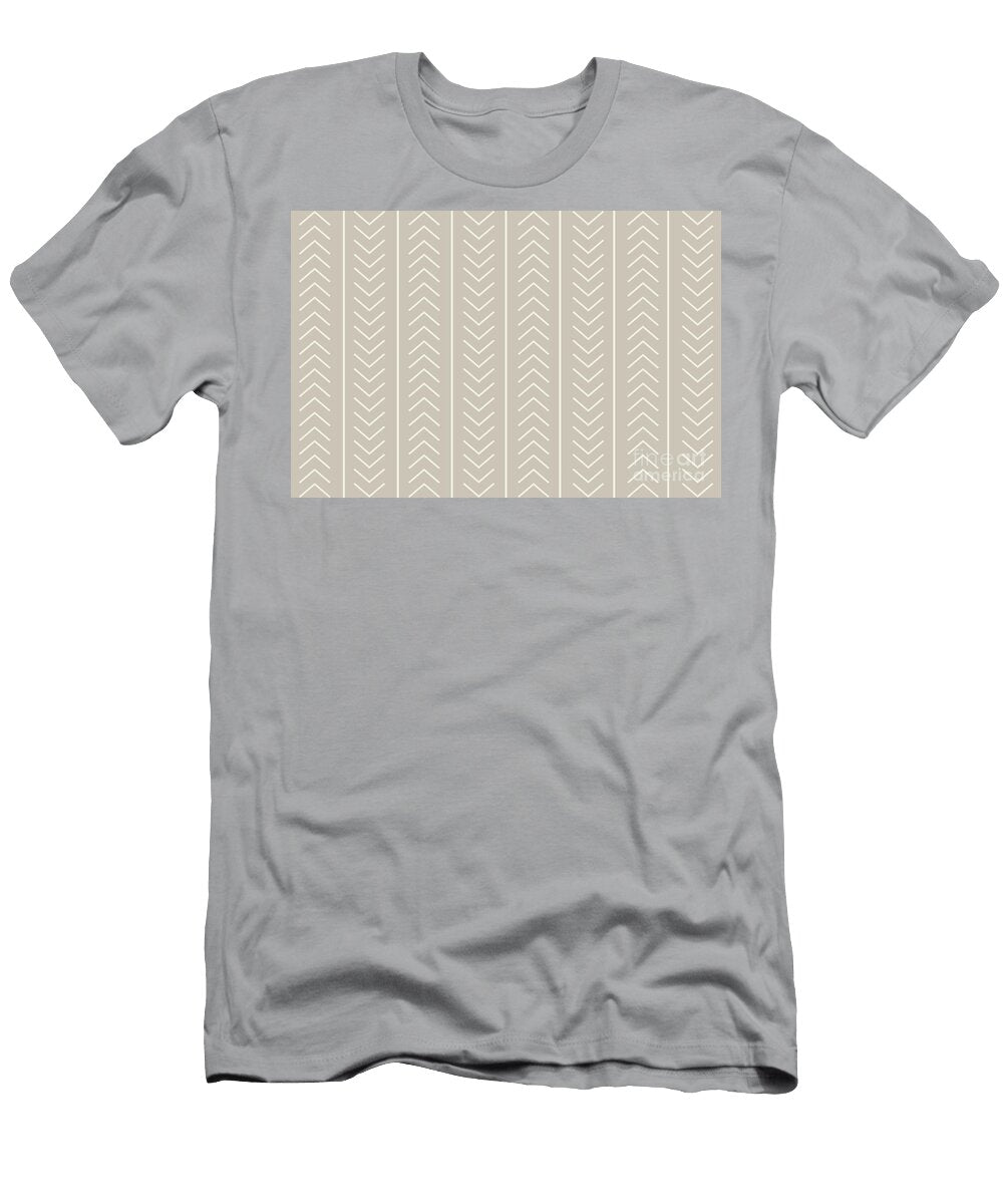 Beige Cream Modern Stripe Chevron Pattern Pairs 2023 Color of the Year Blank Canvas DC 003 Petite Patterns T-Shirt