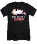 Being Awesome Is Exhausting Lazy Funny Unicorn Nick Harvey T-Shirt