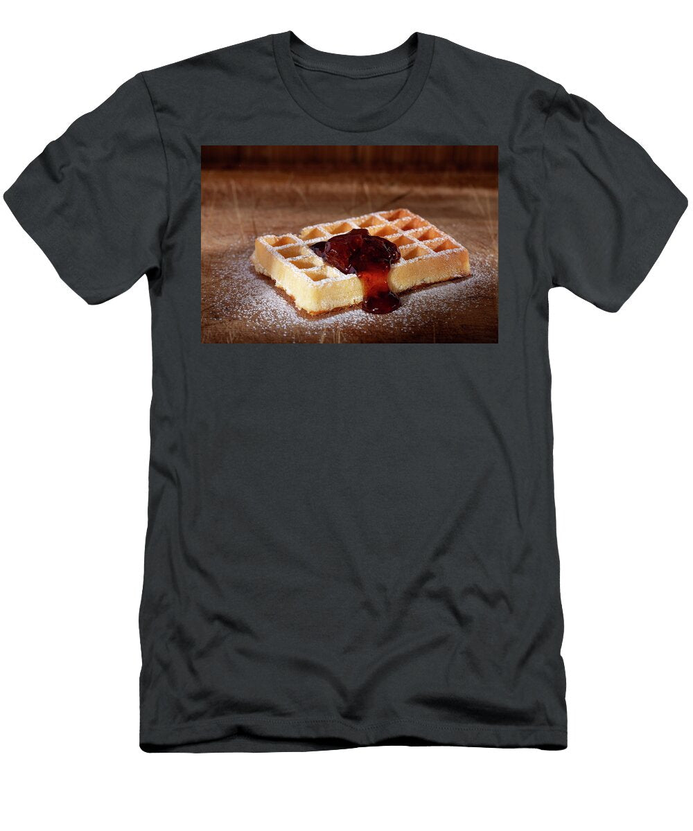 Belgian Cake Waffle with Strawberry Jam and Poder Sugar Sebastian Radu T-Shirt