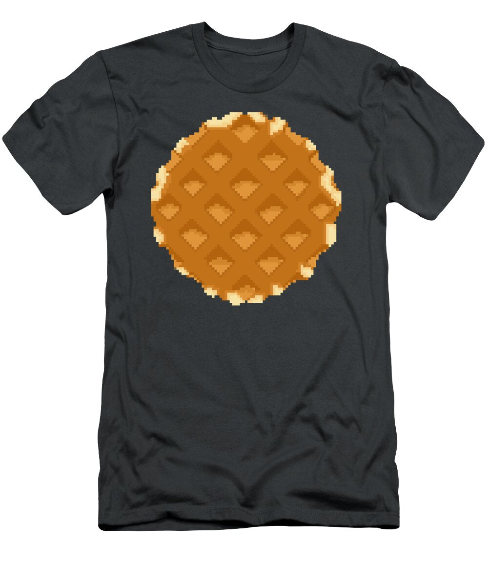Belgian Waffle Pixel Art Food Design Tien Tam Ho T-Shirt