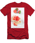 Belgium Waffers with Sugar Powder and Strawberries on Ceramic Pl Liss Art Studio T-Shirt