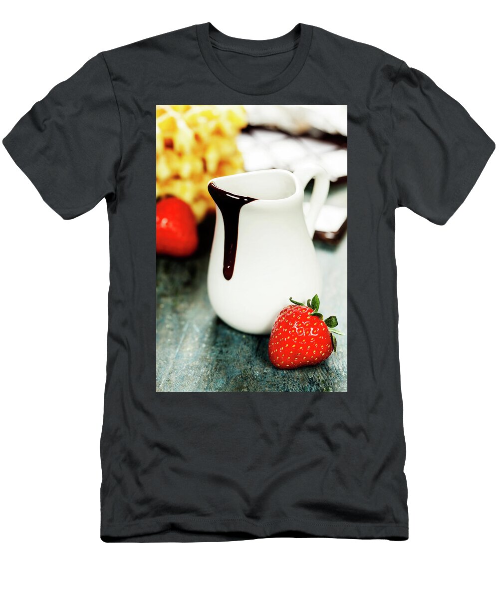 Belgium Waffles with Chocolate Sauce Natalia Klenova T-Shirt