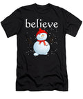 Believe Snowman Jacob Zelazny T-Shirt