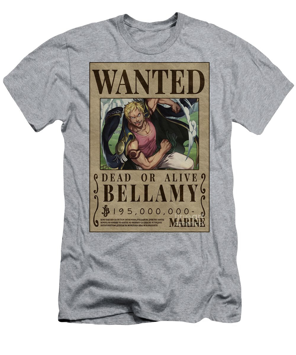 Bellamy the Hyena One Piece Wanted Anime One Piece T-Shirt