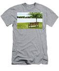 Bench Overlooking Argyle Lake in Babylon David Wood T-Shirt