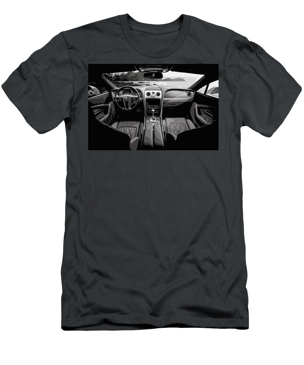 Bentley Continental Gt Interior Gray Thespeedart T-Shirt