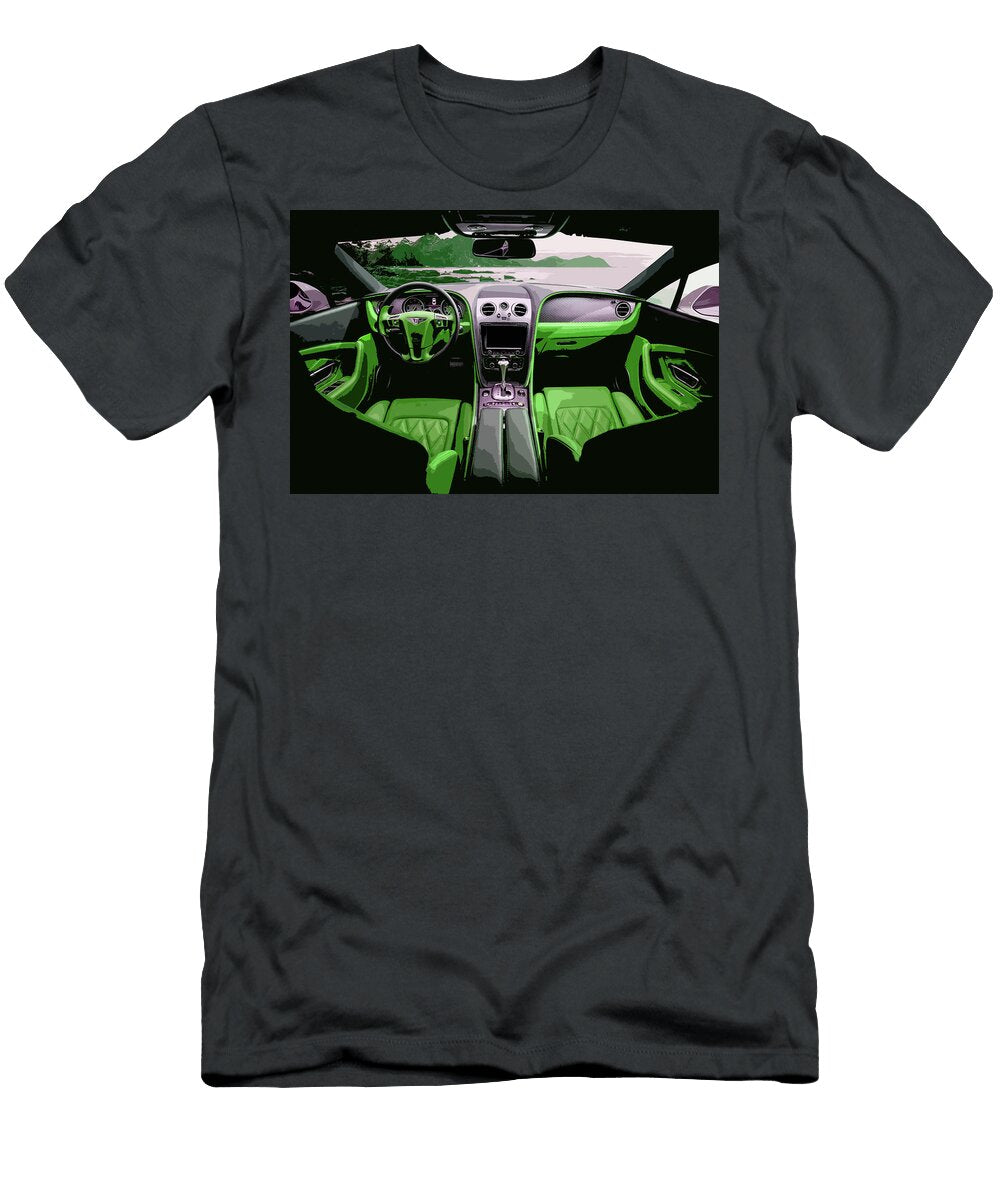 Bentley Continental Gt Interior Green Thespeedart T-Shirt