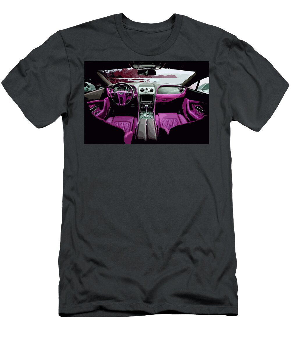 Bentley Continental Gt Interior Pink Thespeedart T-Shirt