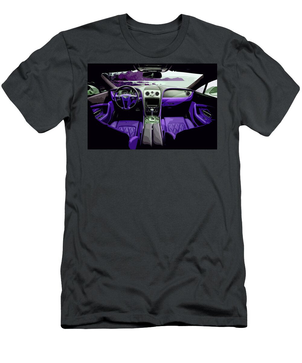 Bentley Continental Gt Interior Purple Thespeedart T-Shirt