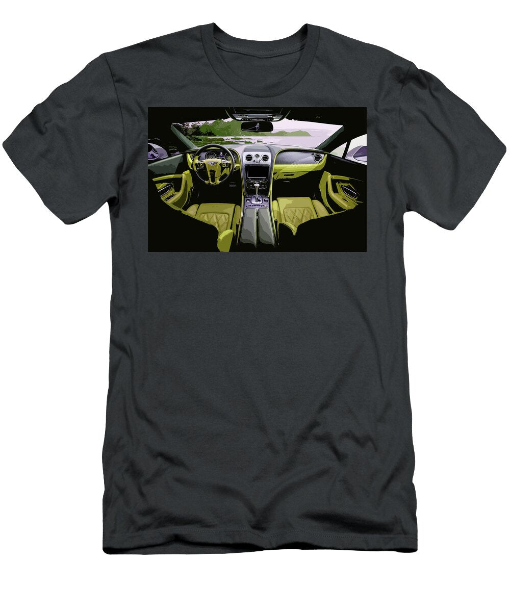 Bentley Continental Gt Interior Yellow Thespeedart T-Shirt