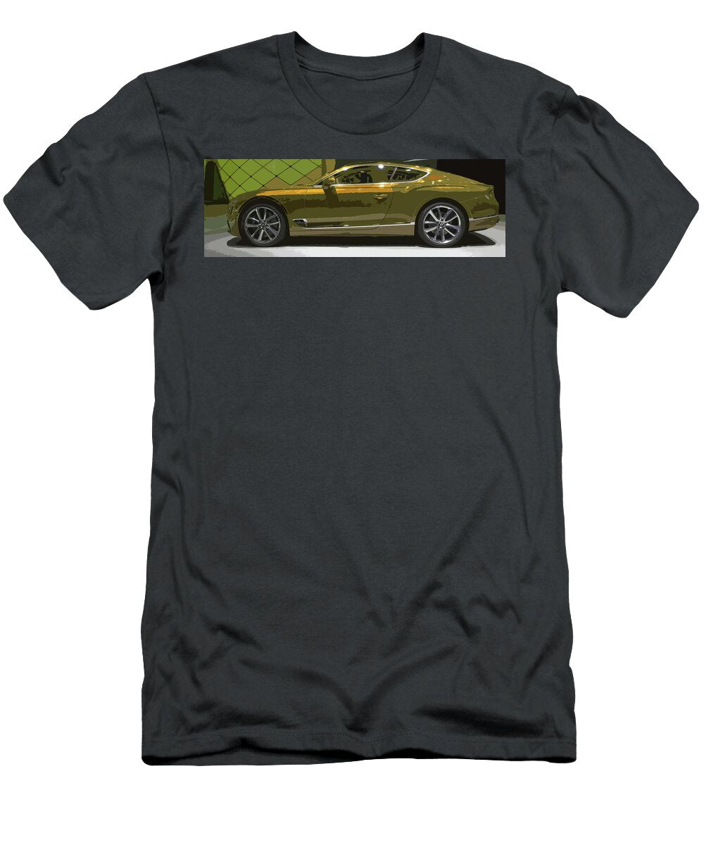 Bentley Continental Gt Yellow Thespeedart T-Shirt