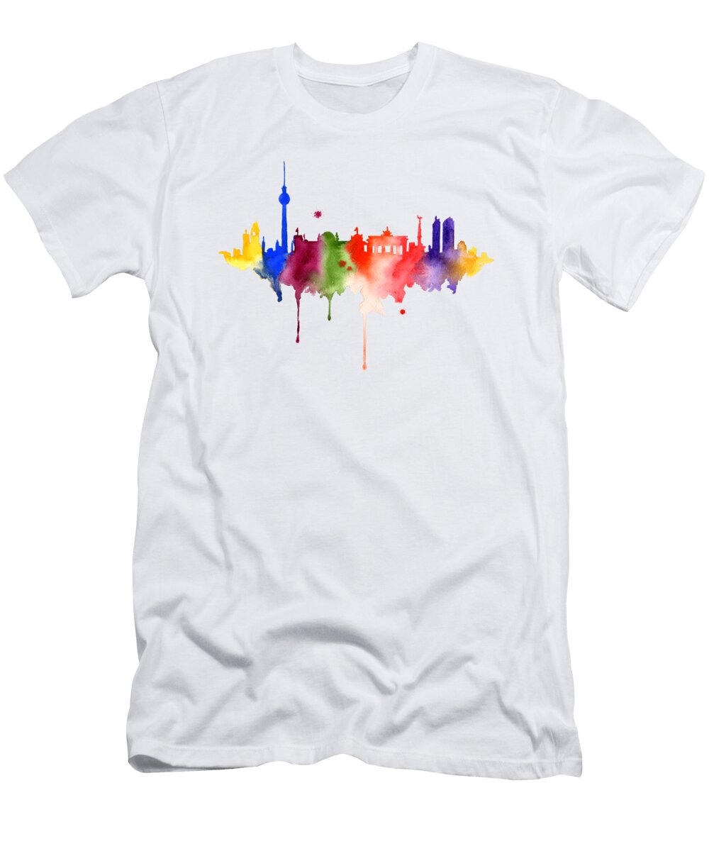 Berlin Germany Skyline DJ Rogers T-Shirt