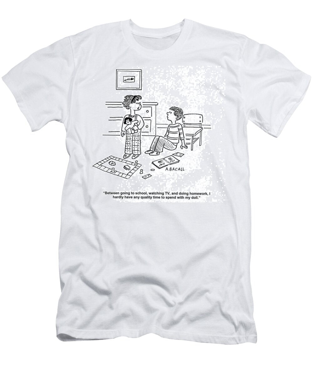 Between Going to School Watching Tv and Doing Aaron Bacall T-Shirt