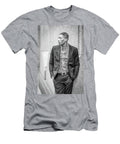 Between Streets and Silence Man in Suit Leaning Against Wall Xiao Cai T-Shirt
