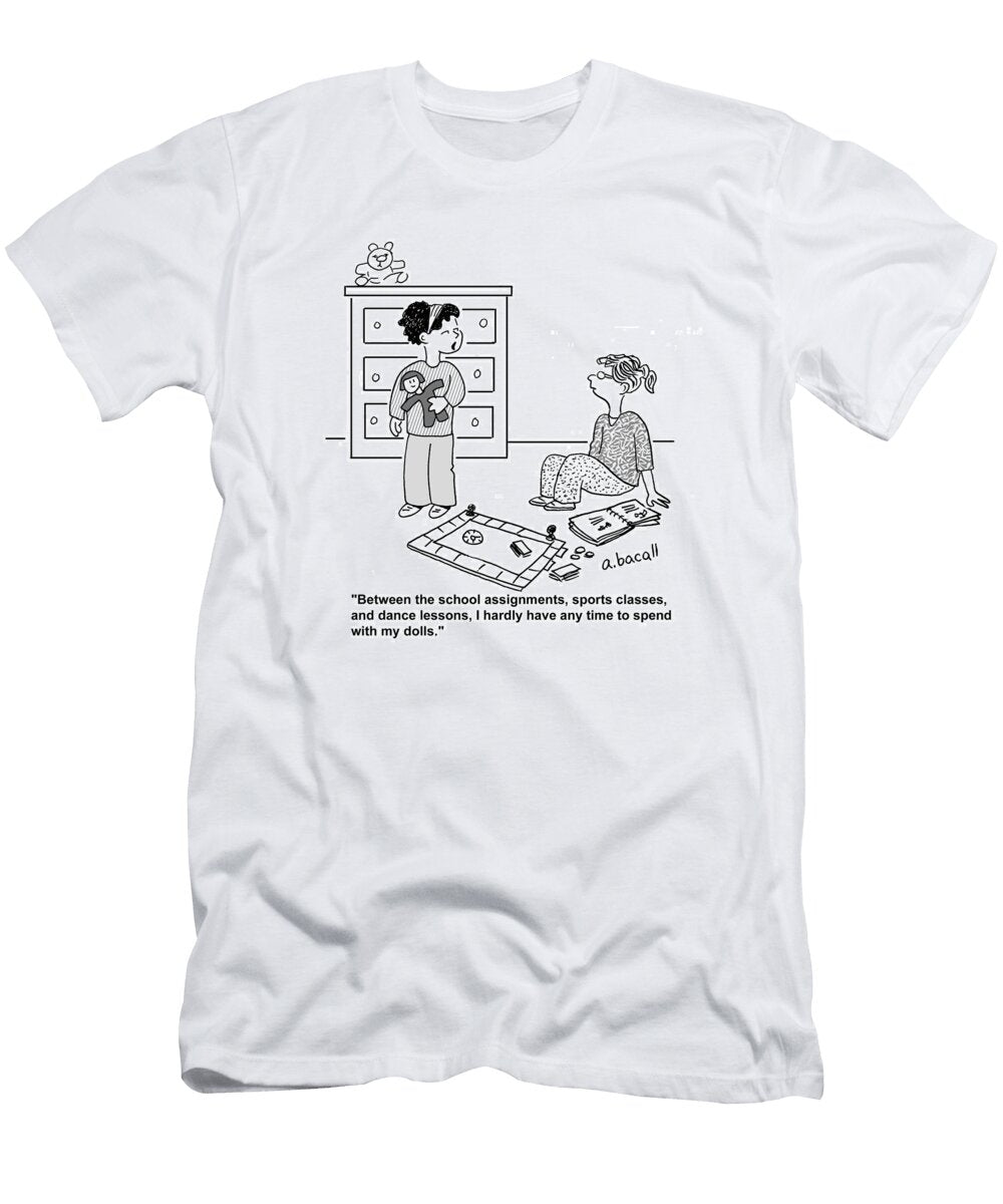 Between the School Assignments Sports Classes and Dance Aaron Bacall No Index T-Shirt