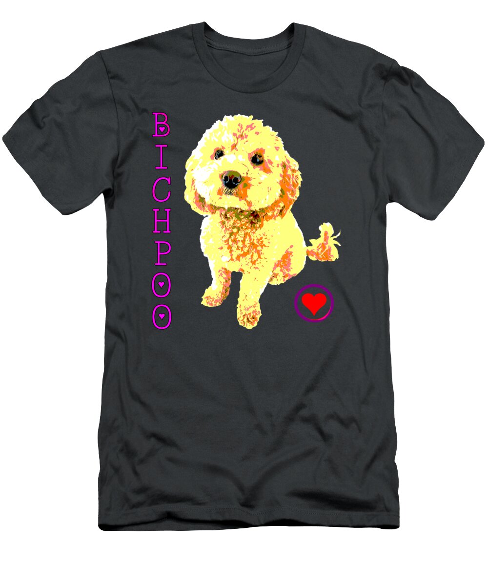 Bichpoo Puppy Dog Poodle Cross Noodle Super Cute Boodle Jase Joni T-Shirt