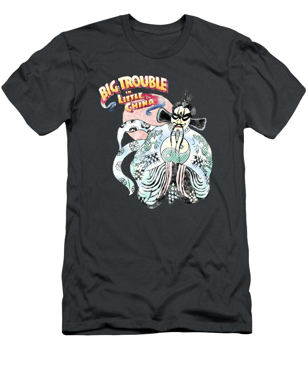 Big Trouble in Little China Lo Pan 25 Years Old Distress Fade Classic Unisex for Boys Nathan Hardy T-Shirt