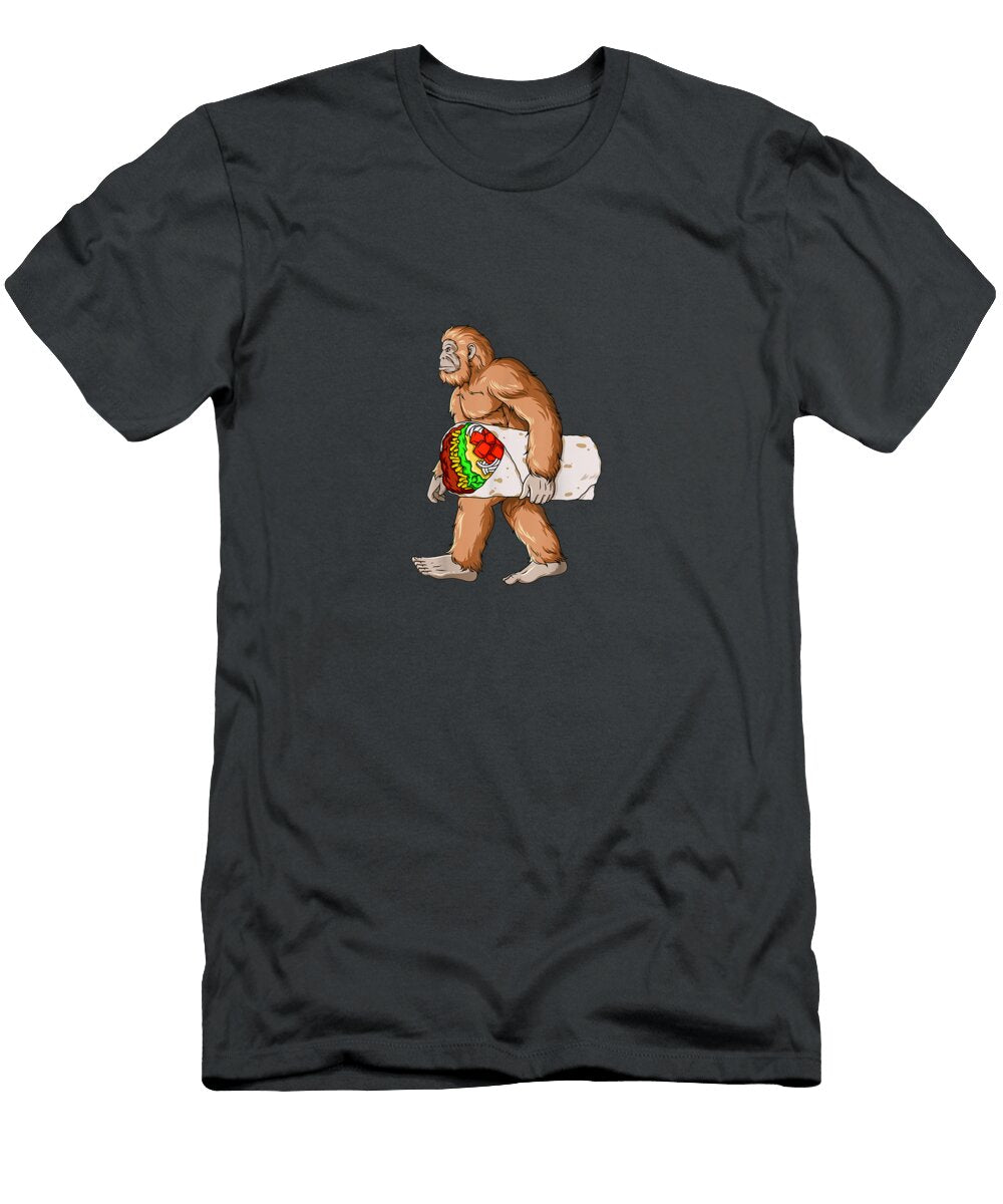 Bigfoot Carrying Burrito Sasquatch Cinco De Mayo Mexican Cinco De Mayo Teodor6rafae T-Shirt